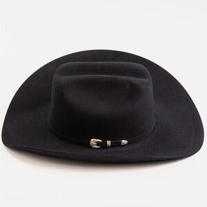 Larry Mahan Milano 6X Cowboy Hat 7-1/8 Fur Felt “Real In Black” With Case